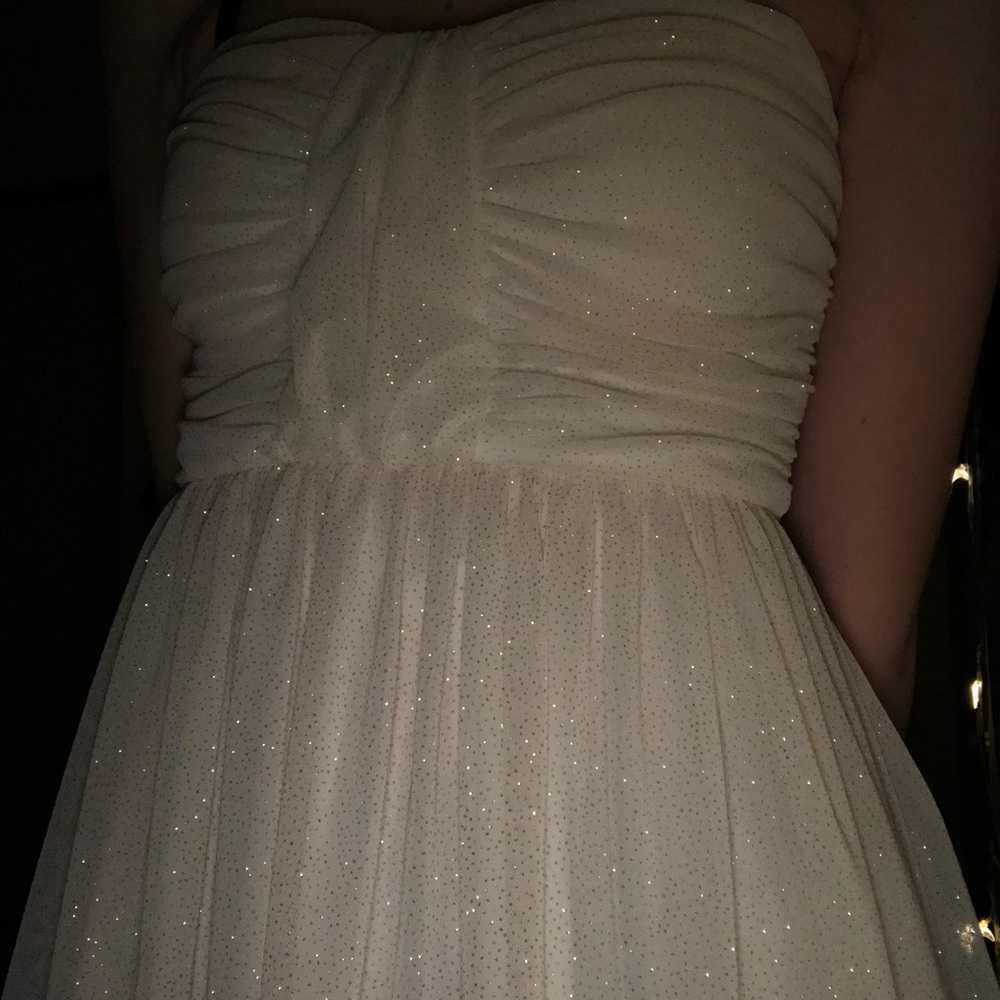 Freesia White Strapless Dress
